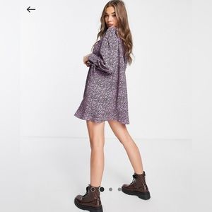 Glamorous Purple Floral Mini Dress